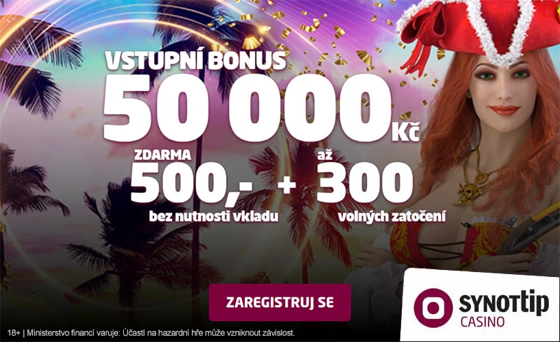 Vstupní bonus až 50 000 Kč - Synottip Bonus