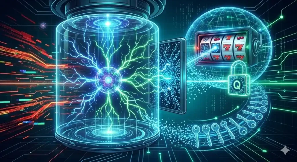 Detailní pohled na technologii QRNG (kvantový generátor náhodných čísel) zajišťující neprolomitelnou férovost online kasin a výherních automatů.
