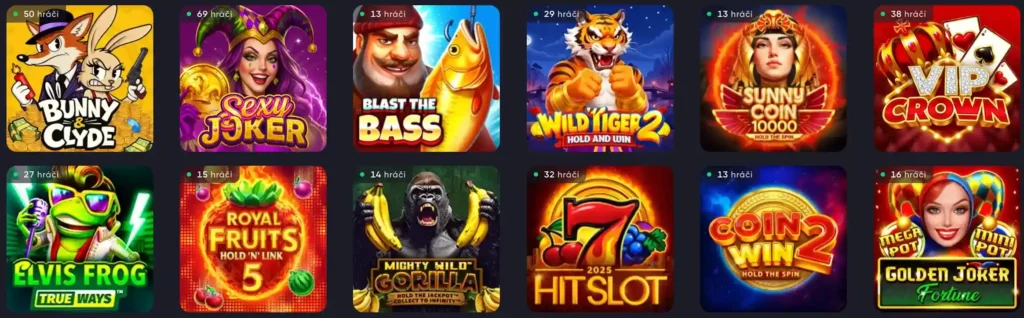 Herní nabídka Spinarium: Nekonečný vesmír zábavy