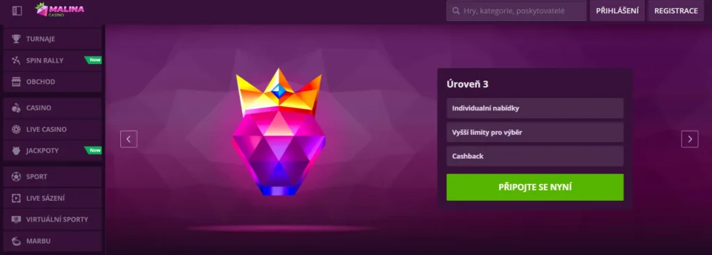 Malina Casino VIP program