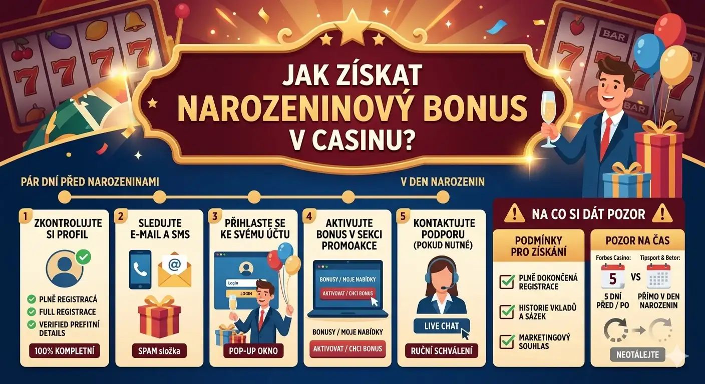 Jak získat narozeninový bonus v casinu?