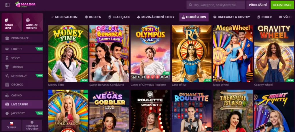 Malina Casino hry