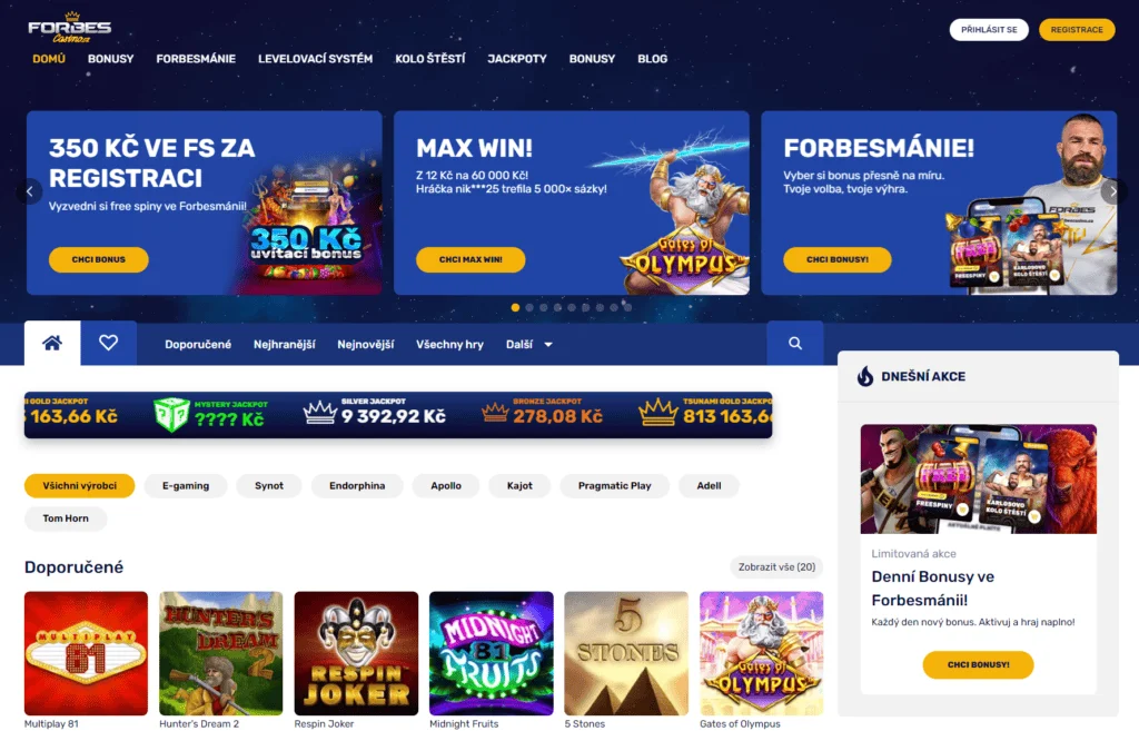 Forbes Casino přihlášení