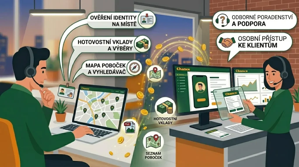 Chance pobočky: Osobní kontakt a servis