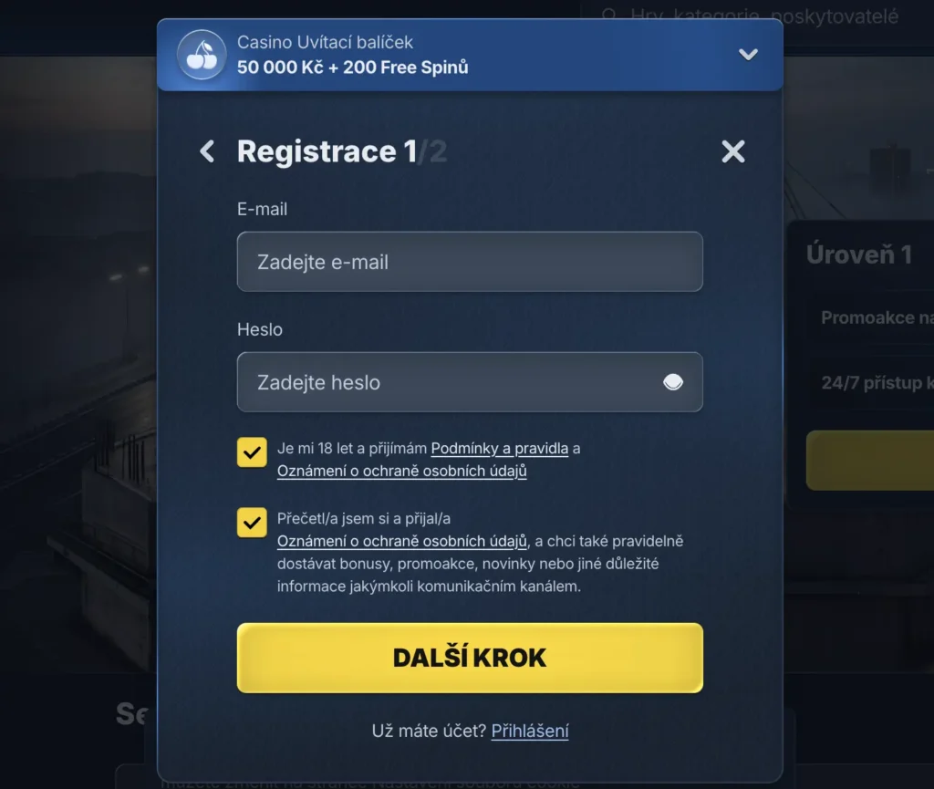 Jak se registrovat v BetRepublic Casino 2