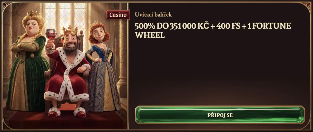 Uvítací balíček CrazyTower Casino – 500 % do 351 000 Kč, 400 free spinů a 1 Fortune Wheel
