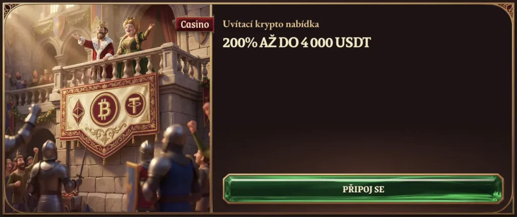 Uvítací krypto nabídka 200 % až do 4 000 USDT v CrazyTower Casino