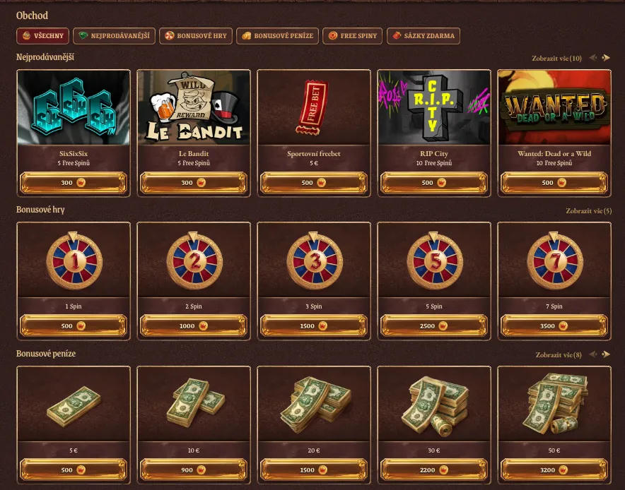 Bonusový obchod CrazyTower Casino s free spiny, bonusovými hrami a bonusovými penězi za nasbírané mince