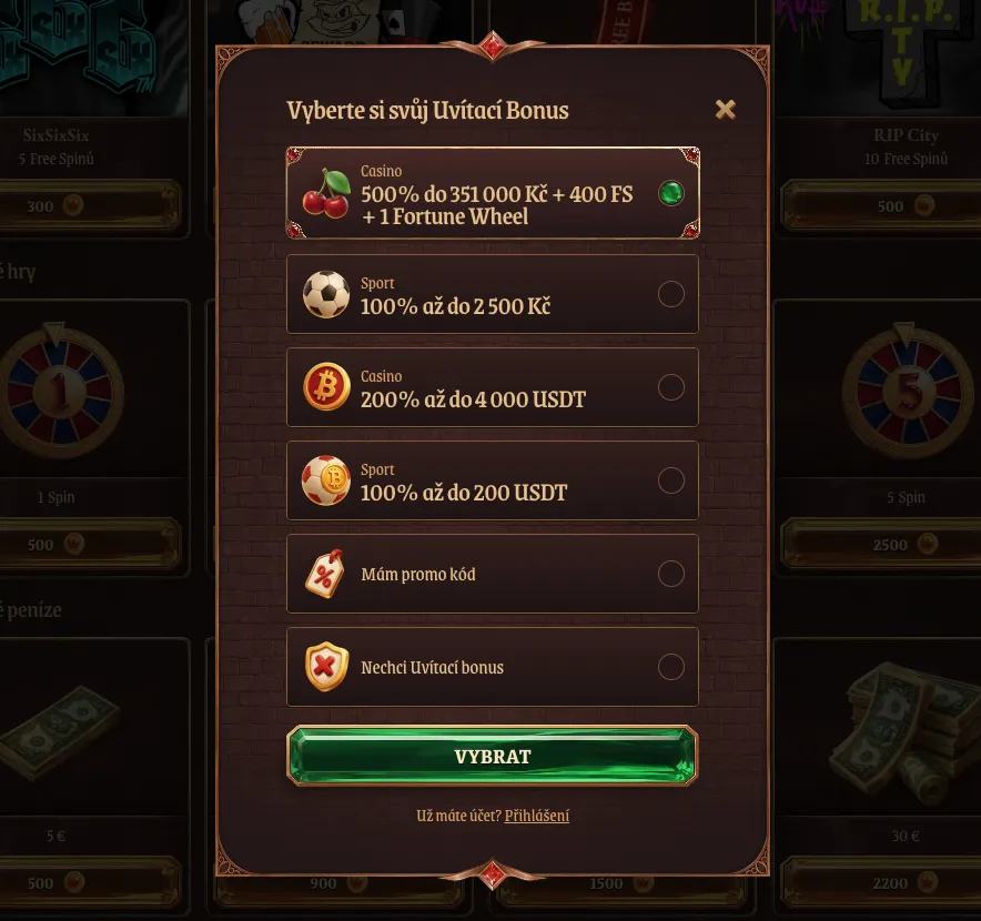 Výběr uvítacího bonusu v CrazyTower Casino – casino, sport a krypto varianty